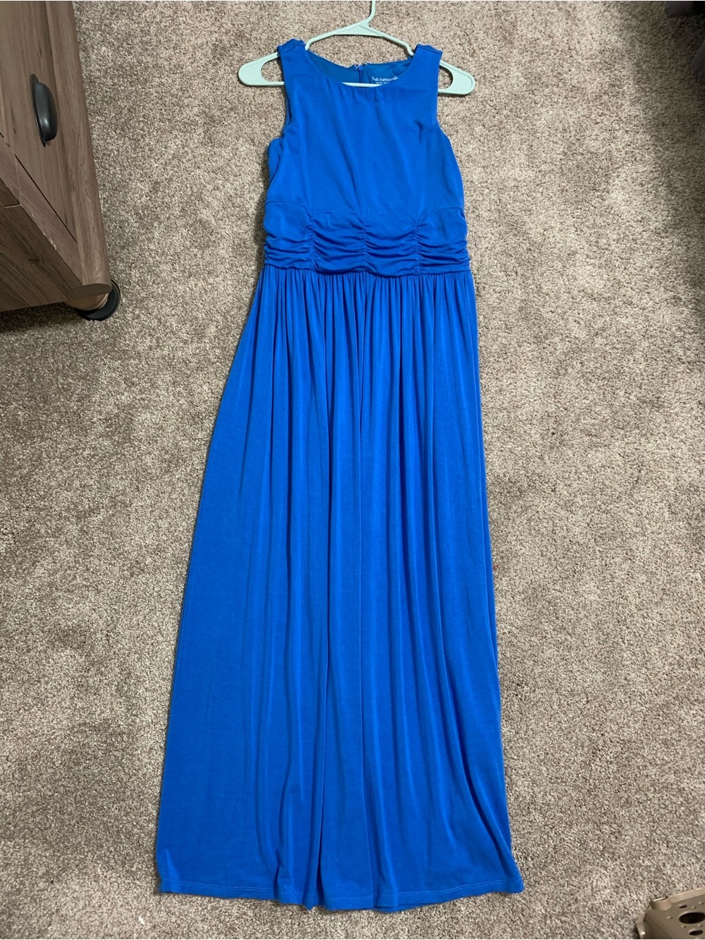 Soft Surroundings Swansea Tank Sleeveless Maxi Jersey Dress Vibrant Blue XS